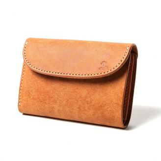 ＭＯＴＯマットバケッタ三つ折りミドルウォレット（BROWN）本池秀夫監修　LEATHER ARTS & CRAFTS MOTO