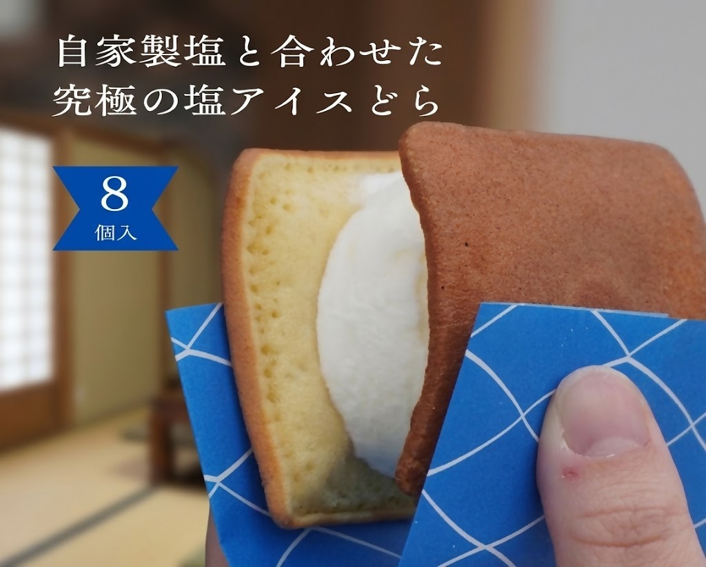 塩どら焼き専門店の塩アイスどら焼き8個セット