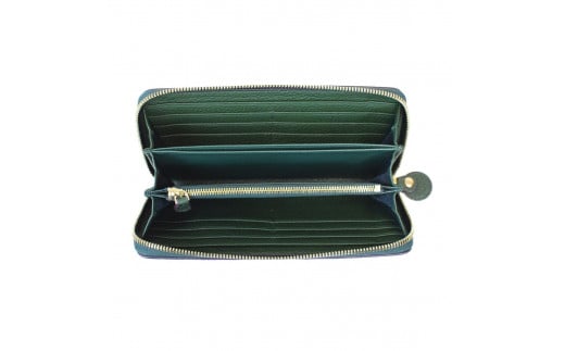 バルコス 長財布（グリーン）ラウンド型 BARCOS GLウォレット ラウンド型財布＜チルコロR＞ グリーン 財布 ウォレット 一粒万倍日 革 レザー 長財布 メンズ レディース 鳥取県 倉吉市