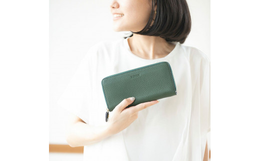バルコス 長財布（グリーン）ラウンド型 BARCOS GLウォレット ラウンド型財布＜チルコロR＞ グリーン 財布 ウォレット 一粒万倍日 革 レザー 長財布 メンズ レディース 鳥取県 倉吉市