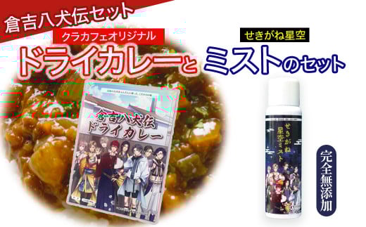 倉吉八犬伝セット カレー ドライカレー レトルト 化粧水 温泉 スキンケア セット 鳥取県 倉吉市