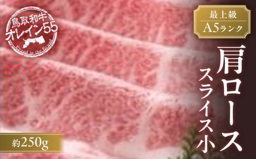 鳥取和牛 最上級Ａ５ランク オレイン５５ 肩ロース スライス（小） 約250ｇ 国産 牛肉 和牛 黒毛和牛 ロース