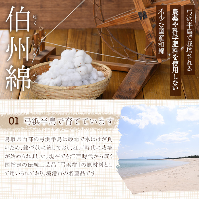 伯州綿ネックレス シルバー×茶(伯州綿色)【sm-BC004-D】【浜っ子】