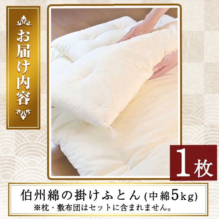 伯州綿布団 ダブルサイズの掛け布団(1枚)【sm-BT003】【柏木商会】