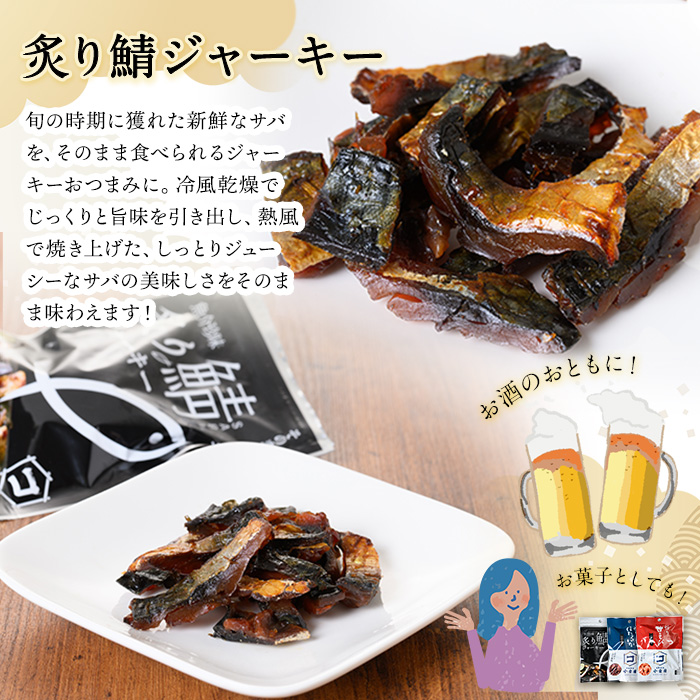 炙り鯖ジャーキー(30g×10袋)【sm-CD003】【羽根】