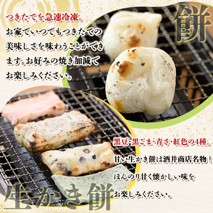 冷凍保存用 餅・かき餅セットB(計2.9kg/餅900g×1袋+かき餅1kg×2袋)【sm-AR002-D】【酒井商店】