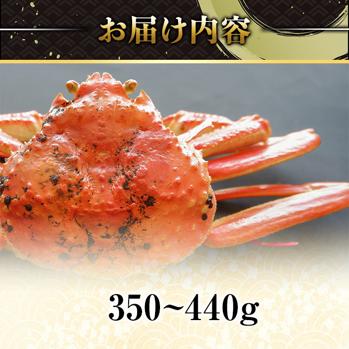 ＜土日祝着※指定日不可＞＜期間限定・訳あり＞＜11月中旬～3月中旬発送予定＞松葉ガニ 活生(約350～440g/1枚)【sm-DD046-B】【Workplays】