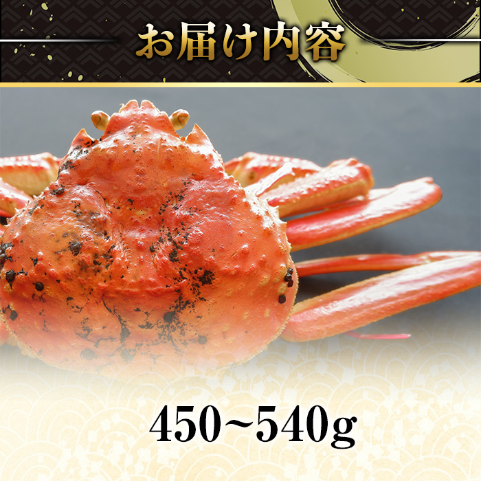 ＜平日着※指定日不可＞＜期間限定・訳あり＞＜11月中旬～3月中旬発送予定＞松葉ガニ 活生(約450～540g/1枚)【sm-DD047-A】【Workplays】