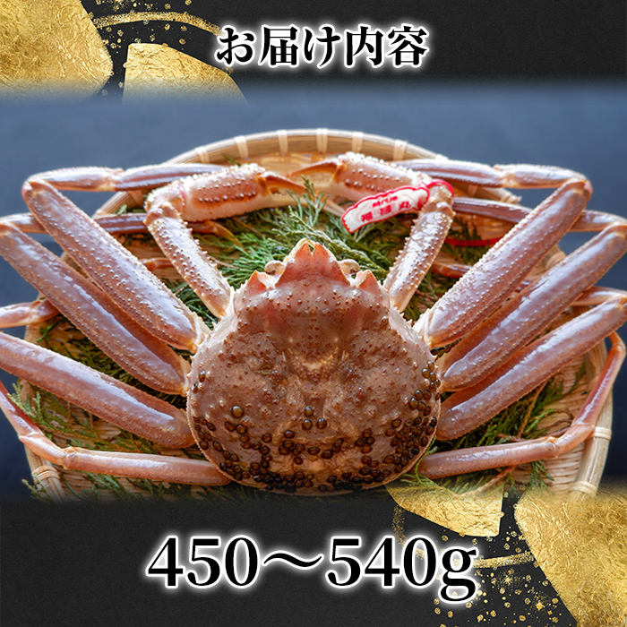 ＜土日祝着※指定日不可＞＜期間限定＞＜11月中旬～3月中旬発送予定＞松葉ガニ(450～540g・1枚)【sm-DD051-B】【Workplays】