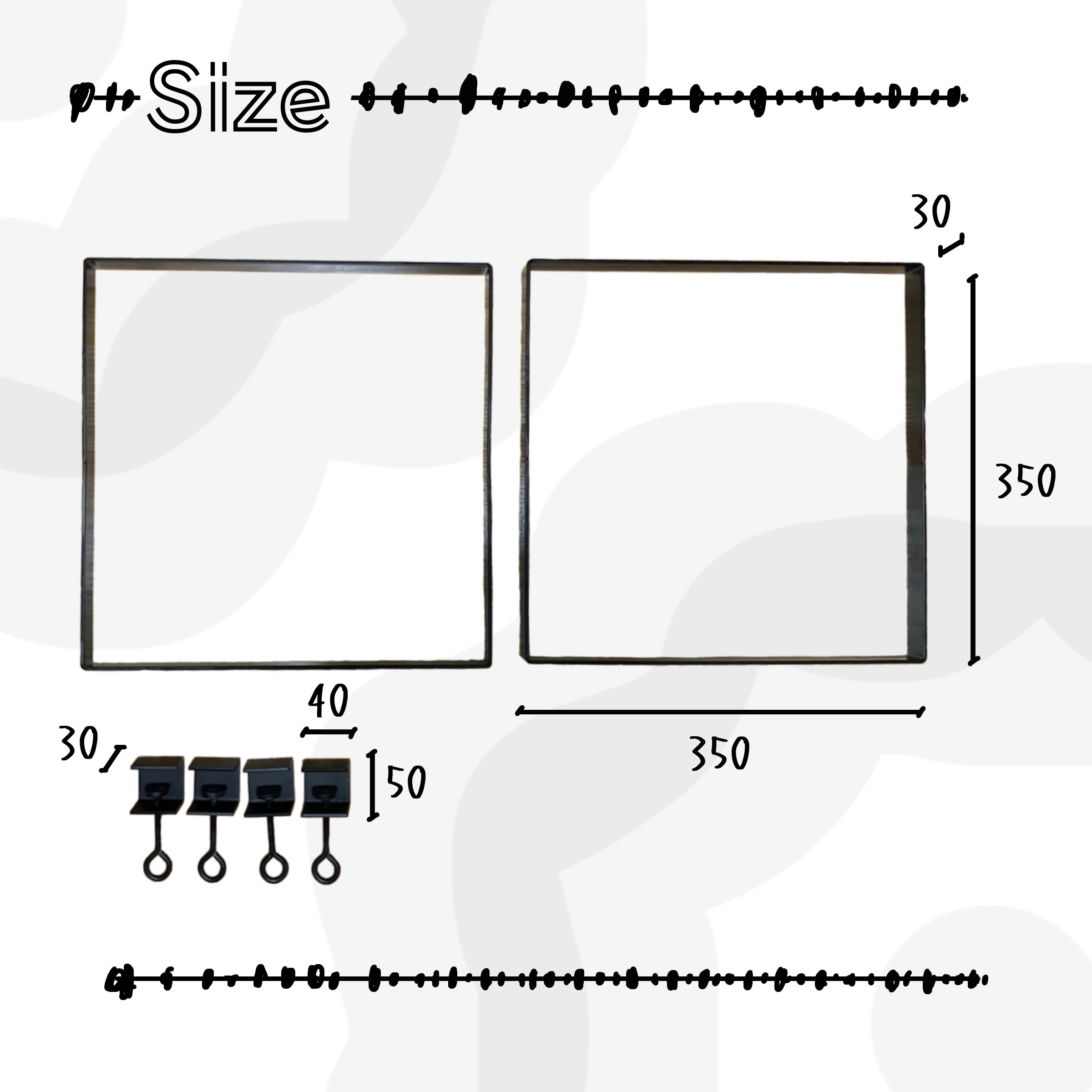 Square Table Leg(1セット)【sm-BL011】【一瀬製作所】