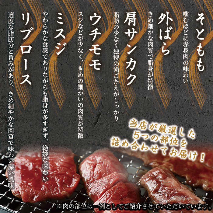 ＜和牛セレブ＞鳥取和牛希少部位5種焼肉食べ比べセット(350g・精肉箱付き)【sm-DC003】【Giverichホールディングス】