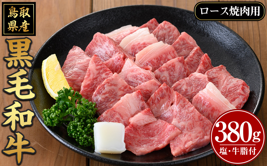鳥取黒毛和牛ロース焼肉用(380g)【sm-AP006】【いろは精肉本店】