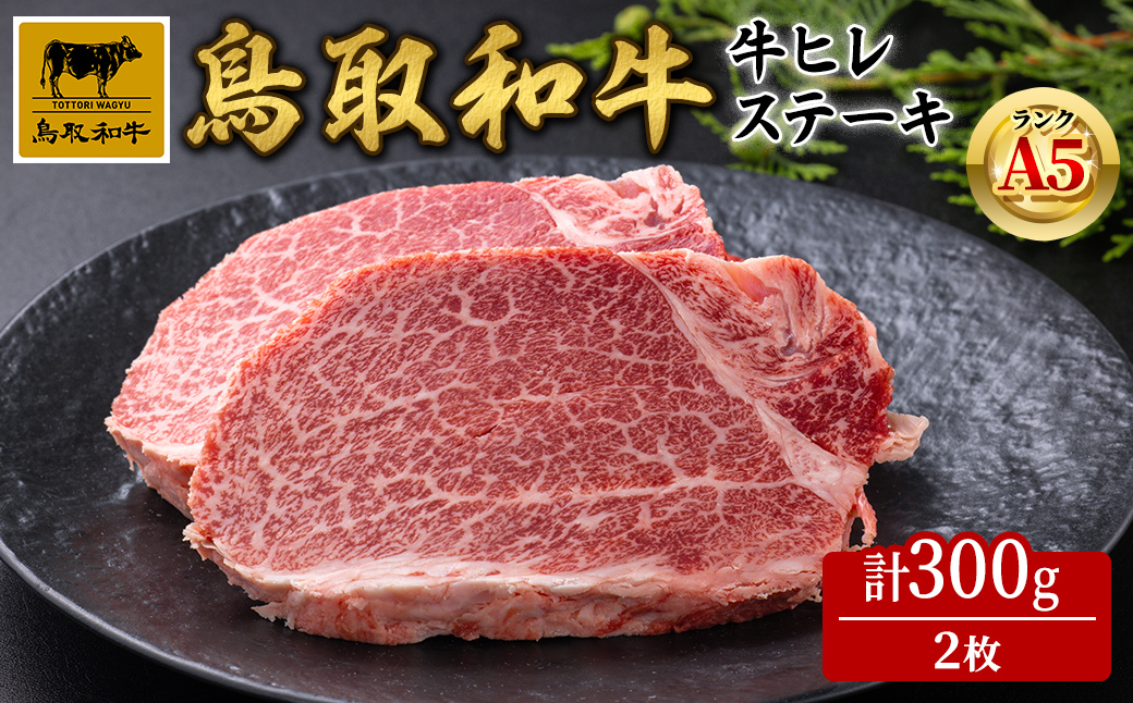 A5鳥取県産黒毛和牛ヒレステーキ(2枚) 【sm-DH004】【カタセイ】