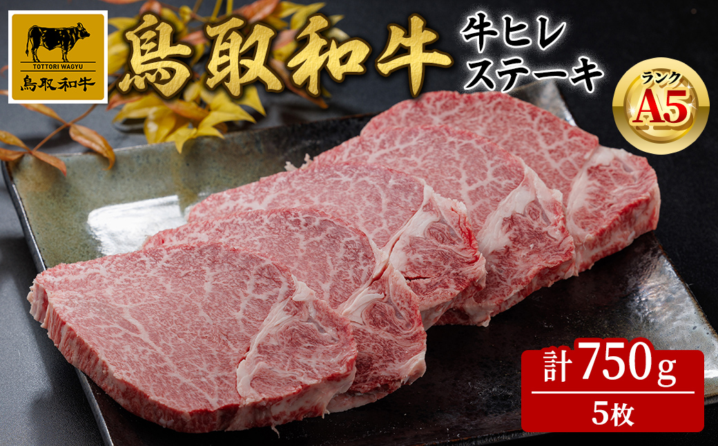 A5鳥取県産黒毛和牛ヒレステーキ(5枚) 【sm-DH005】【カタセイ】