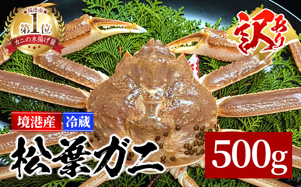 ＜期間限定・数量限定＞＜訳あり＞＜活冷＞境港産 松葉ガニ(500g)【sm-EF001-A】【やまのおかげ屋】
