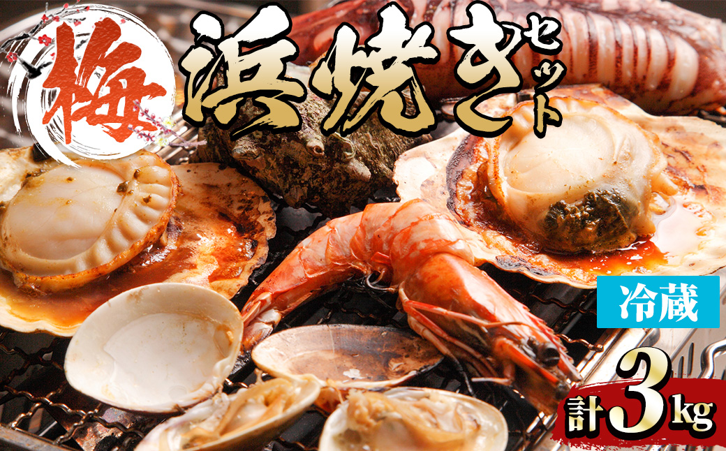 [平日着][梅]浜焼きセット(約3kg)[sm-DD015・sm-DD016・sm-DD017・sm-DD018・sm-DD019][Workplays]