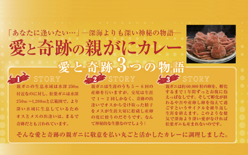 愛と奇跡の親がにカレー 6箱セット｜鳥取 岩美 カレー レトルト かに カニ 蟹 道の駅【53023】