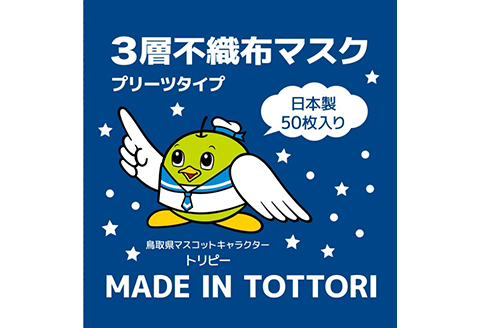 【72005】鳥取県岩美町産 不織布マスク 50枚入り×2箱（100枚）