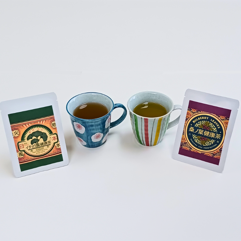 【54004】健康ハーブティー5点セット（ブルーティー、チャイ、梨茶、桑茶、イチョウ茶）