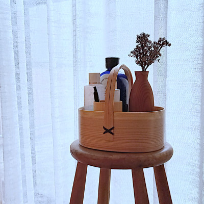 曲げわっぱのバスケット(無塗装)