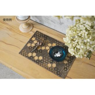 智頭杉のプレイスマット ー組子模様ー　山_四角　Lサイズ