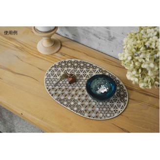 智頭杉のウォールアートパネル ー組子模様ー　天_四角　Mサイズ