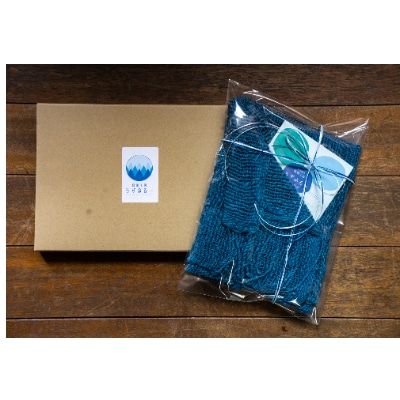 天然染料　藍染　ざくざくストール