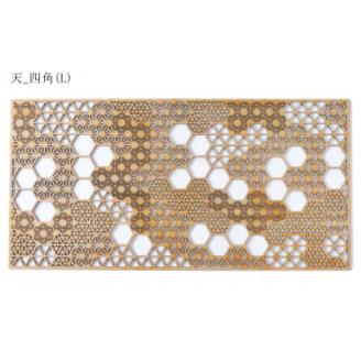 智頭杉のウォールアートパネル ー組子模様ー　天_四角　Lサイズ