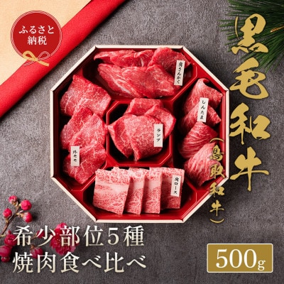 【化粧箱入り】和牛セレブの鳥取和牛5種食べ比べ500g【配送不可地域：離島】
