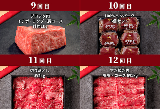 【和牛セレブ】鳥取和牛 定期便 ダイヤモンドクラス