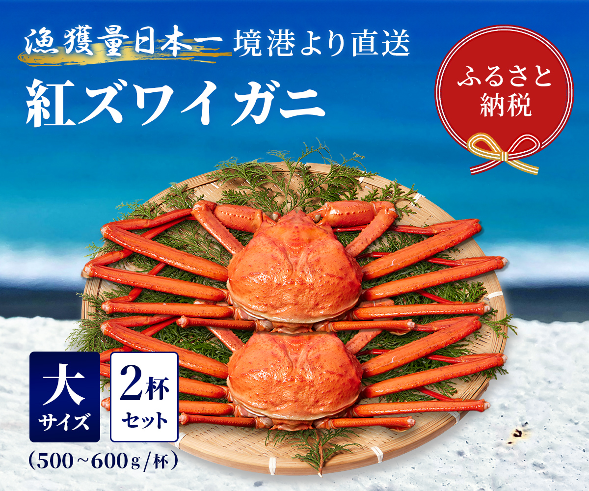 【蟹セレブ】紅ズワイガニ　大2杯セット（500～600g×2）