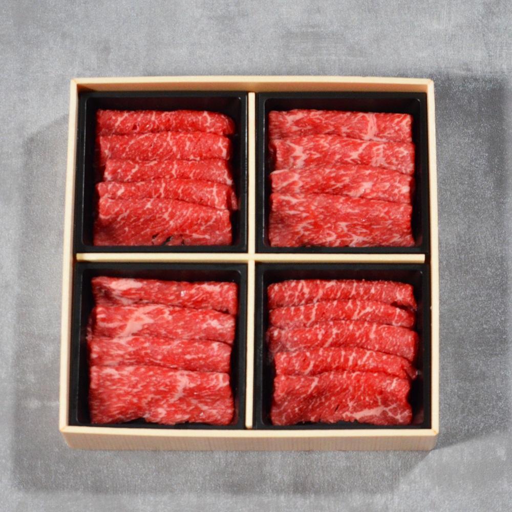 鳥取和牛4つの部位のしゃぶしゃぶすき焼き200g  1237