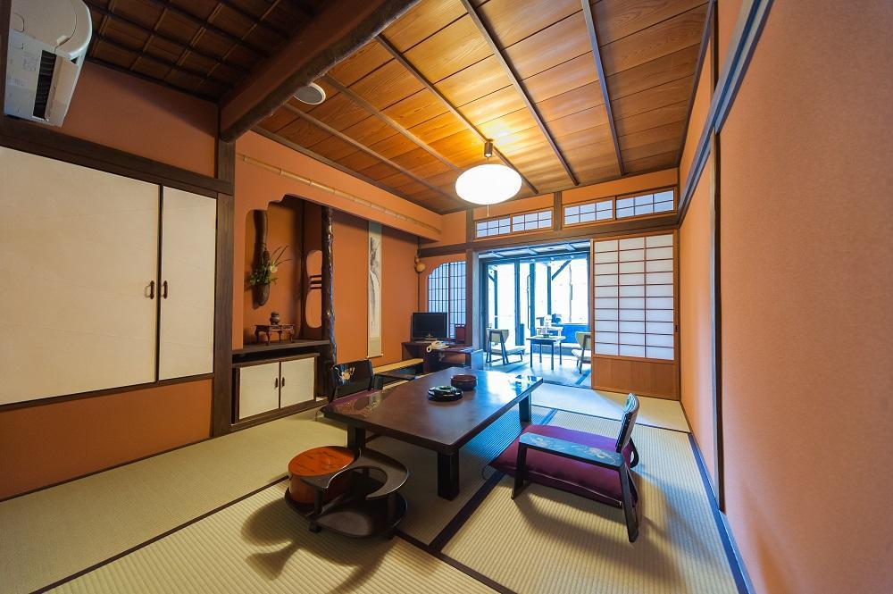 【国登録有形文化財　旅館大橋】平休日1泊2食付 ペア宿泊券《露天風呂付和室ベッド》