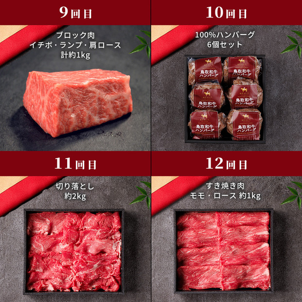 【和牛セレブ】鳥取和牛 定期便 「ダイアモンドクラス」（定期便12回）