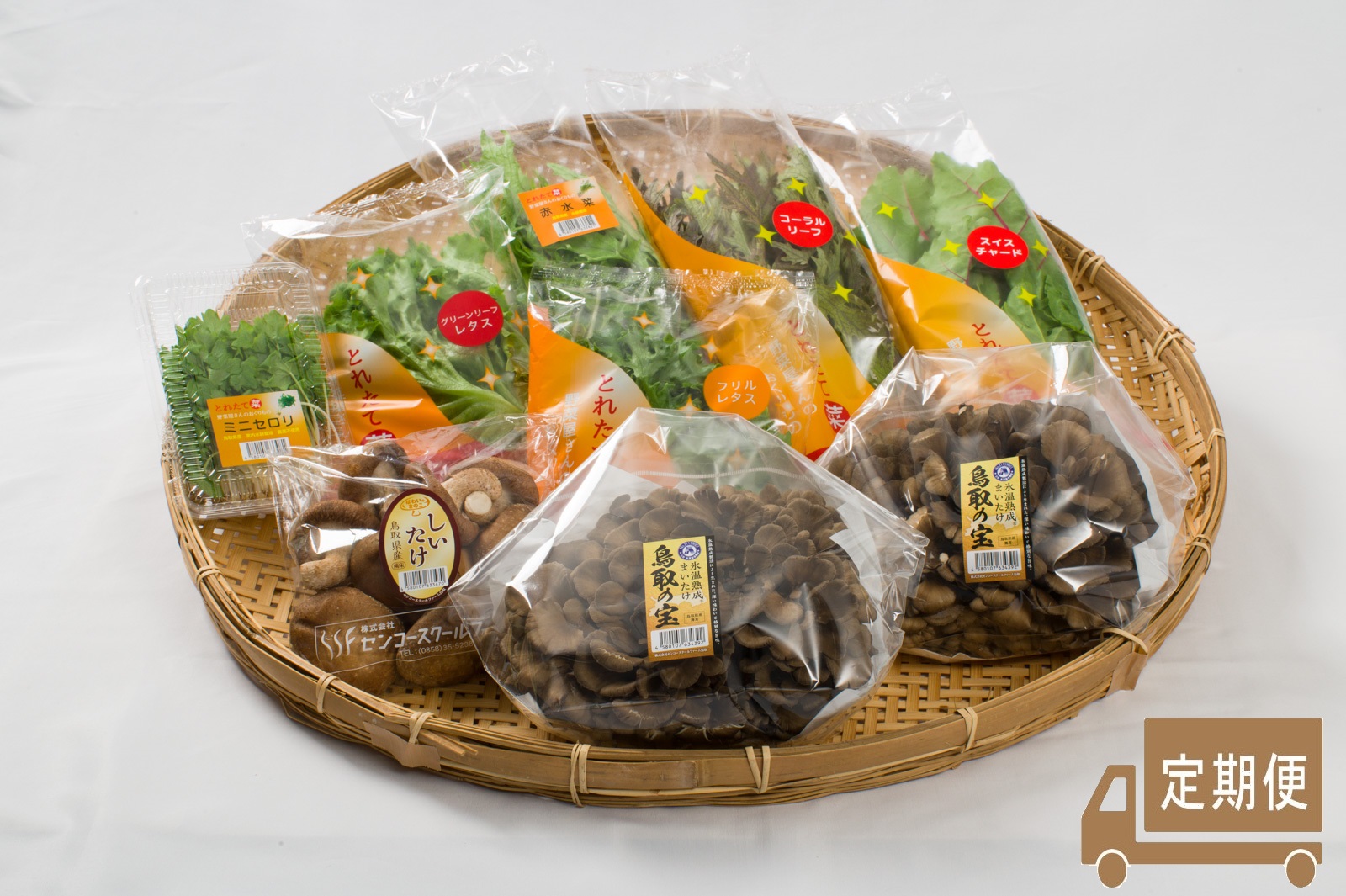 123K.氷温熟成舞茸『鳥取の宝』としいたけ･採れたて野菜セット〔定期便〕