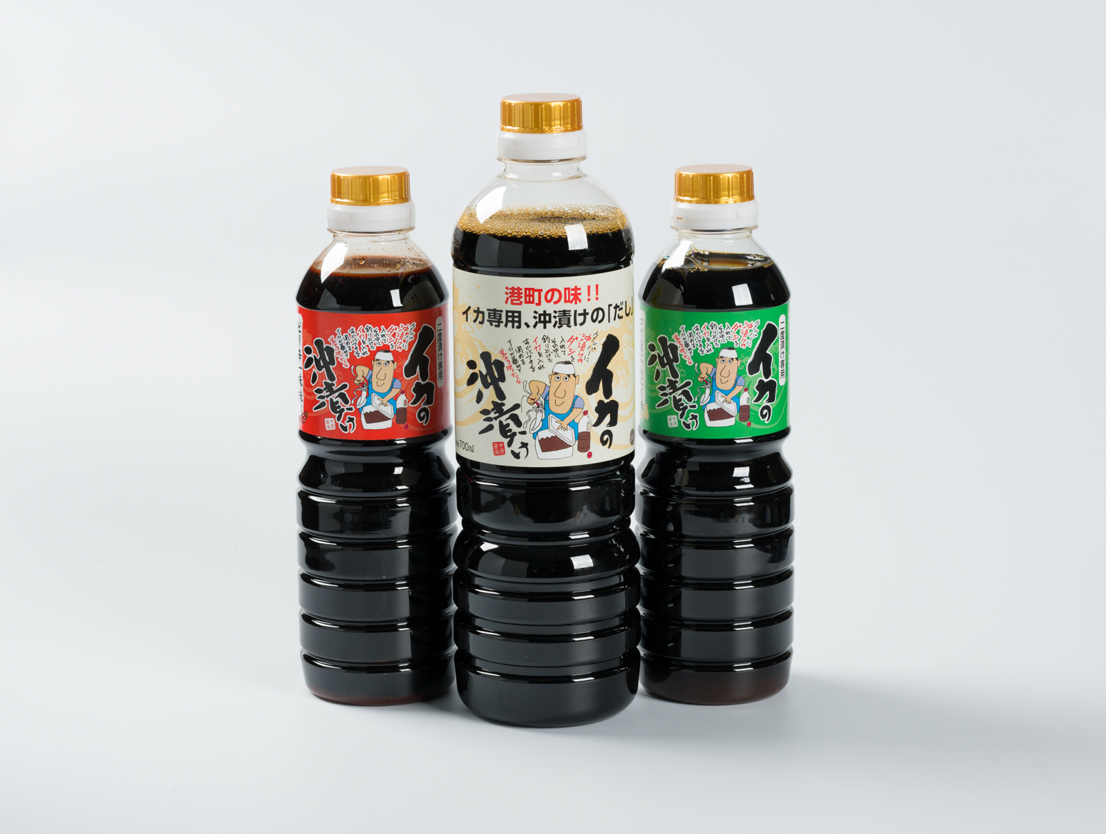 152K.■中原醤油店■イカの沖漬け醤油3種セット