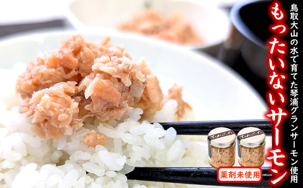 もったいないサーモンほぐし身 2本 国産 鳥取琴浦グランサーモン 無添加 無投薬養殖で安心 訳あり