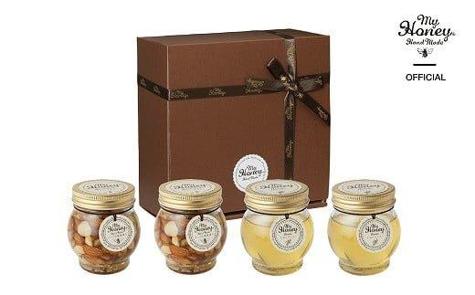 362.ナッツの蜂蜜漬け＆アカシアハニーのセット（200g×各2個）