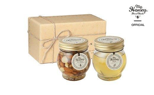 363.ナッツの蜂蜜漬け＆アカシアハニーのセット（200g×各1個）