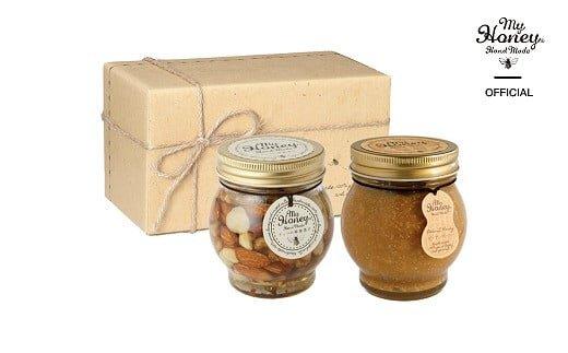 369.ナッツの蜂蜜漬け＆ピーナッツハニーのセット（200g×各1個）