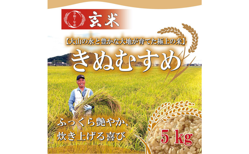 1106.令和7年産　きぬむすめ玄米 5kg
