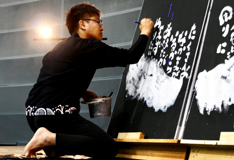 オリジナル筆文字アート作品　掛軸（1840×545mm）