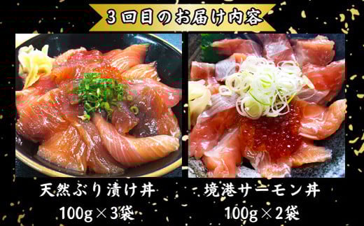 【3回定期便】山芳亭　人気海鮮漬け丼の素シリーズ