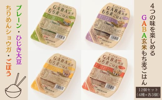 GABA玄米もち麦ごはん4種セット（12パック）