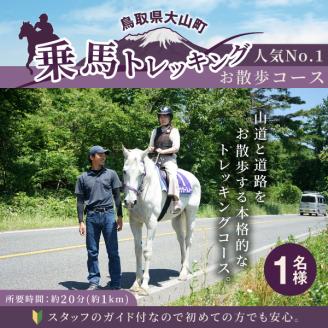 DJ-03　乗馬トレッキング「お散歩コース」ご利用券1名様　★馬のおやつとオリジナルグッズ付き