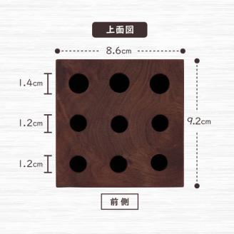 WK-12　木製ペン立て（ウォールナット・檜）