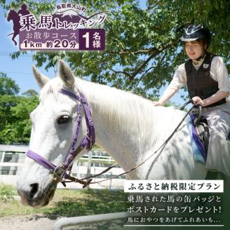 DJ-03　乗馬トレッキング「お散歩コース」ご利用券1名様　★馬のおやつとオリジナルグッズ付き