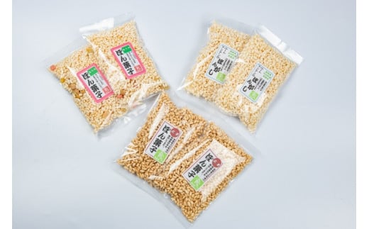 RT-01　昔懐かしい味　ぽん菓子セットA（白米・玄米・あられ）