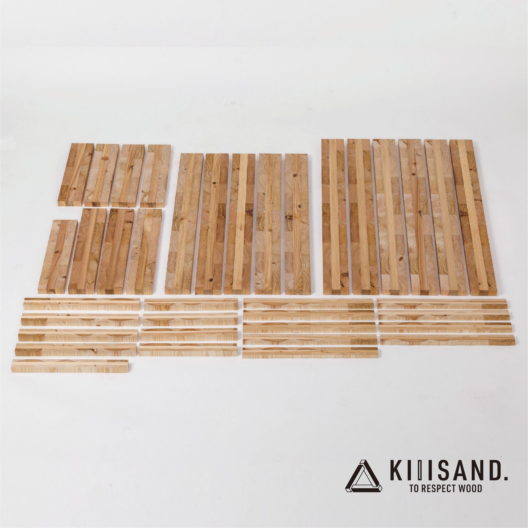 ＜DIY用＞ ローテーブル PARTS KIT (木材パーツ37本・短ビス89本・長ビス12本・ボンド1本) 材木 木 SDGs 木 Kiiisand. CLT 無塗料 鳥取CLT