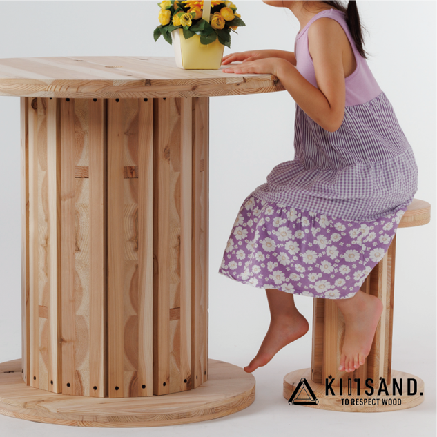 【DIY用】ケーブルドラム型テーブル PARTS KIT（H700タイプ） SDGs 木 Kiiisand. CLT 無塗料 鳥取CLT